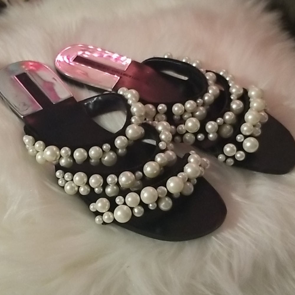 Zara pearl sandals